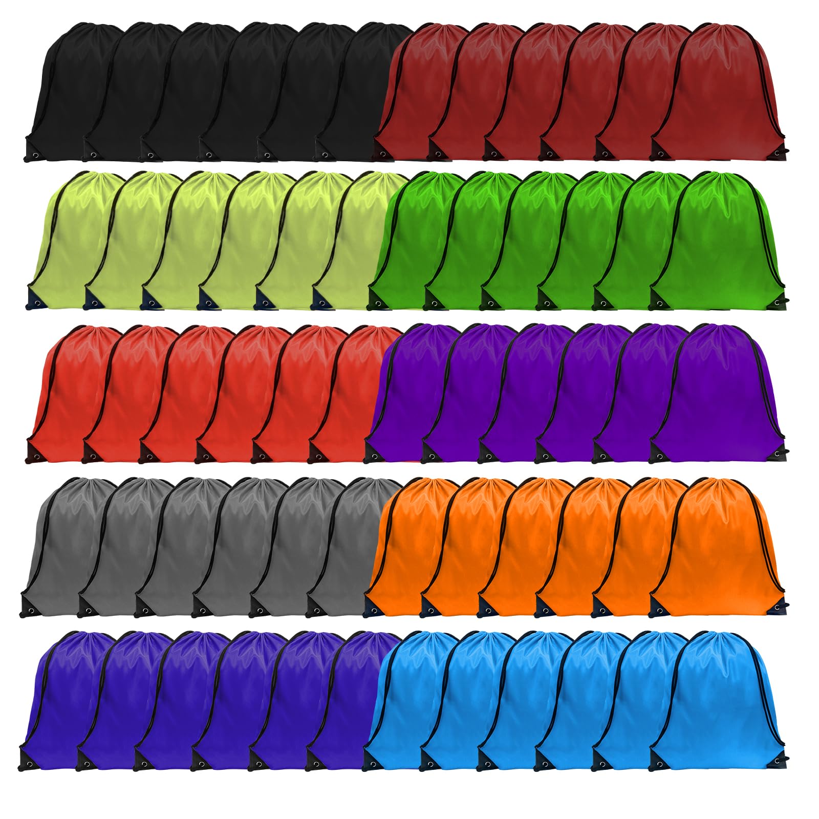 Drawstring Bags, Drawstring Backpack Nylon Backpack Draw String Bags Pack Bulk Cinch Sack Drawstring Gym Bag Drawstring Backpack for Sport, Traveling,