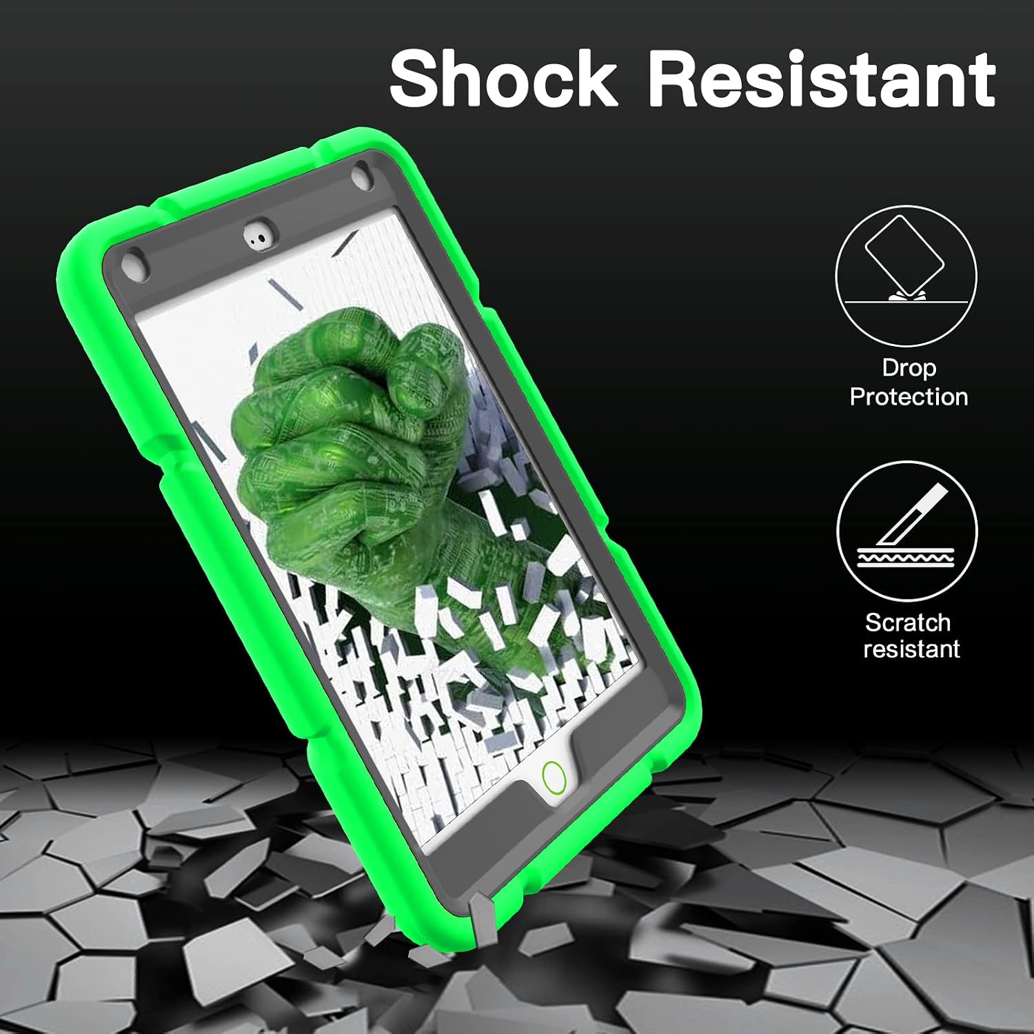 Grifobes iPad Mini 5 Case,iPad Mini 4 Case for Kids,Shockproof Rugged Cover with Stand for iPad Mini 5th/4th Generation 7.9 inch (Green+Gray)