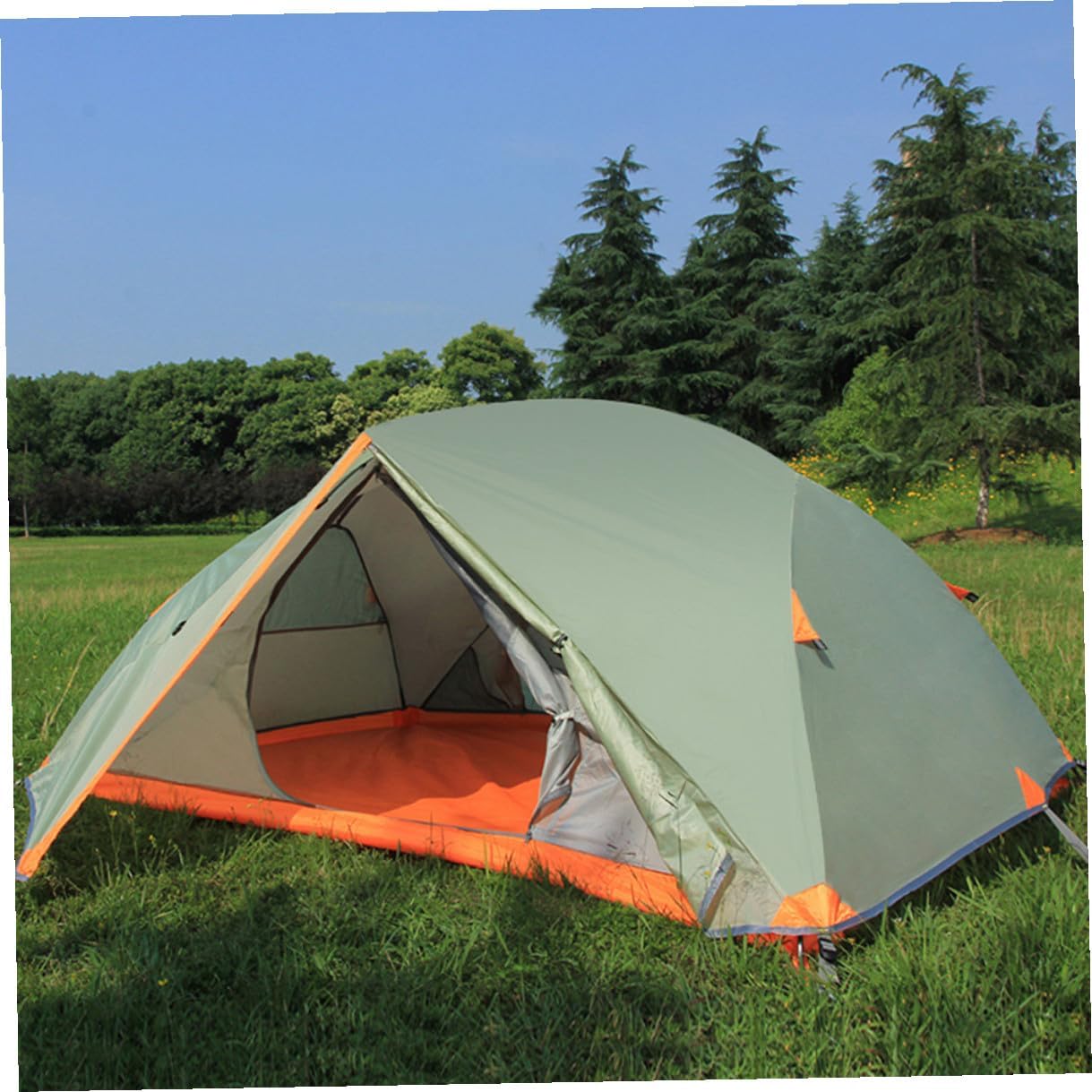 BESPORTBLE Waterproof Double-Layer Camping Tent with Aluminum Poles, Windproof Rain Shelter for Two Persons, Outdoor Travel Tent Suitable for Hiking and Camping