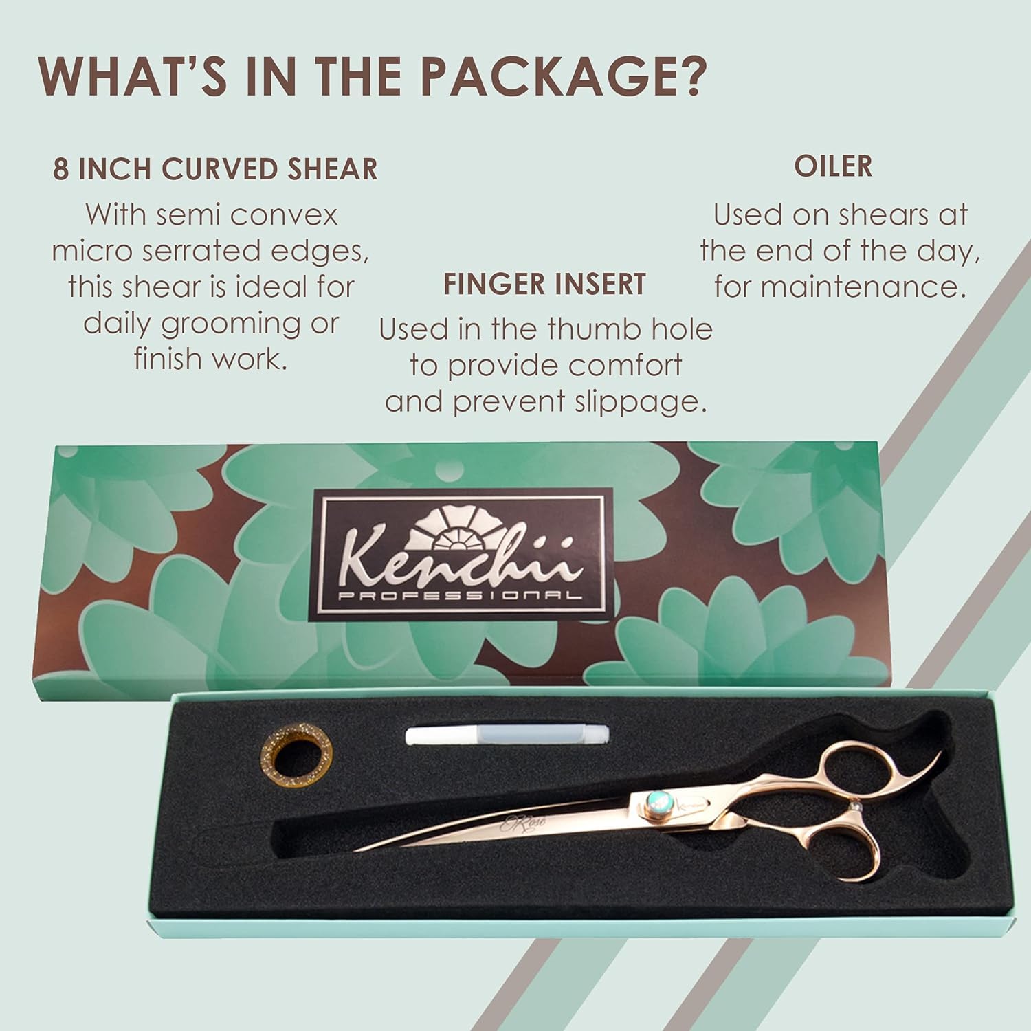 Kenchii Rose Collection Scissors (8.0