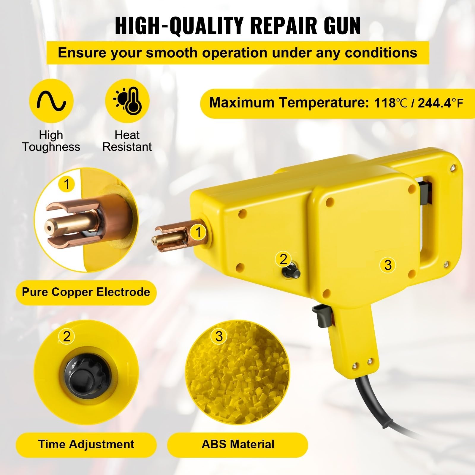 Kit de Herramientas de Soldador de Pernos 800VA Soldador por Puntos Juegos de Extractor de abolladuras 1600A máquina de reparación de carrocería de Coche portátil for reparación de carrocería