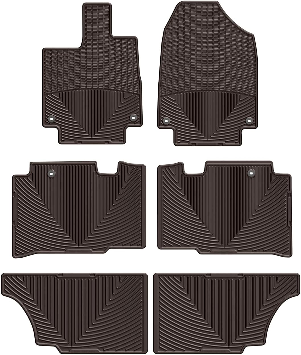 WeatherTech All-Weather Floor Mats for Honda Odyssey Full Set (W465CO-W466CO-W467CO), Cocoa