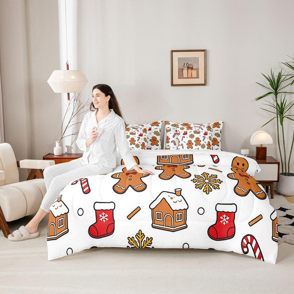 Castle Fairy Gingerbread House 7pcs Full Size Comforter Set with Sheets image 2