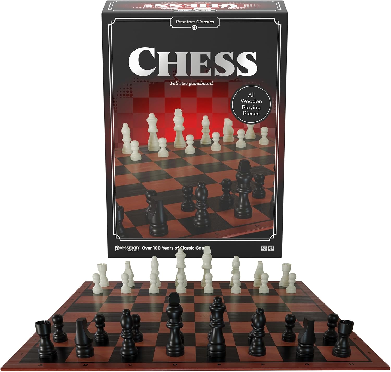 Goliath - SCACCHI- Gioco di scacchi premium per adulti e bambini a partire da 6 anni - Scacchiera con pedine di legno - Gioco da tavolo internazionale