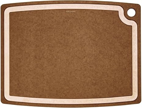 Epicurean Gourmet Series Cutting Board with Juice Groove, 19.5-Inch by 15-Inch, Nutmeg/Natural