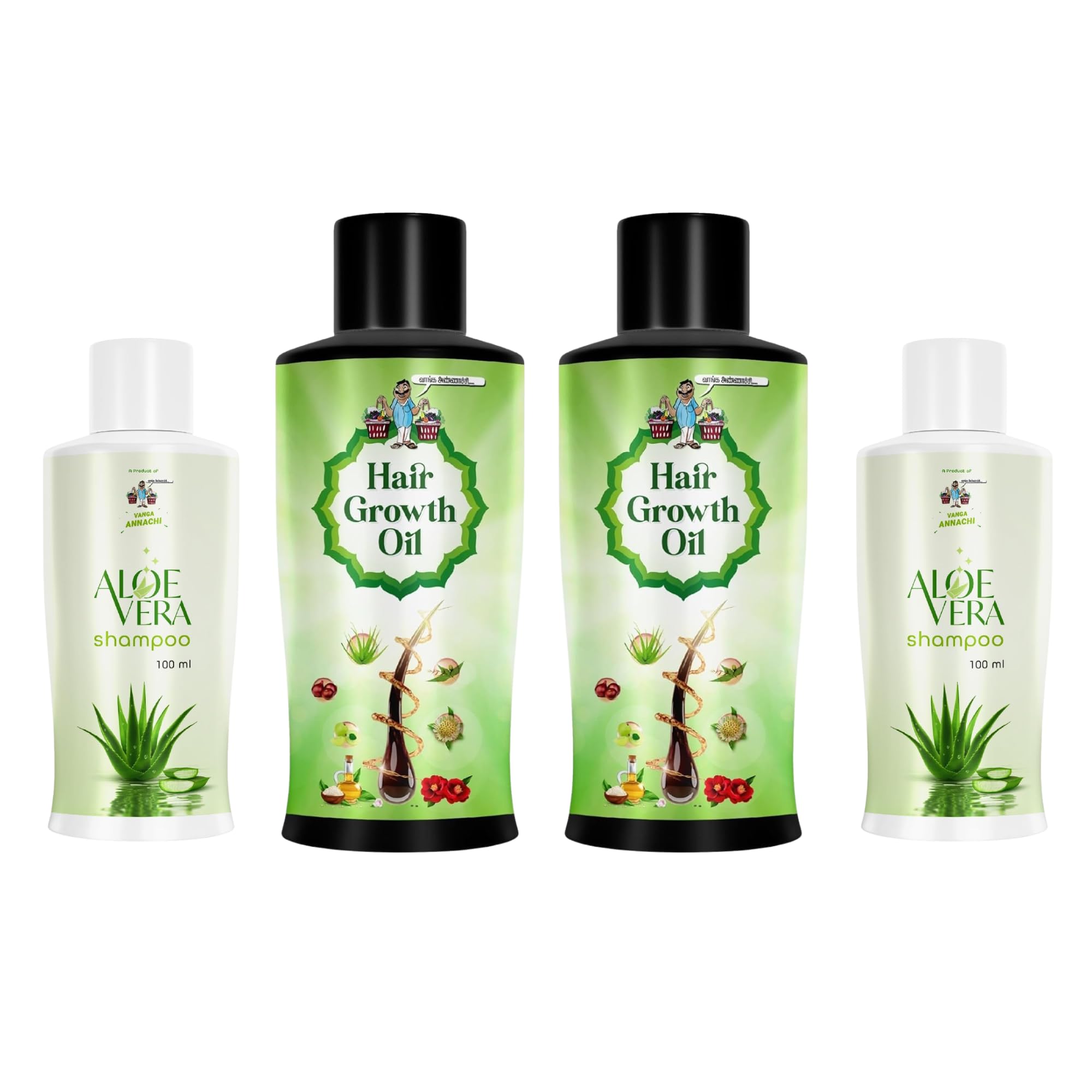 Vanga Annachi Hair Growth Oil 500 ml + Aloe Vera Shampoo 200 ml COMBO | Herbal Hair Care Kit for Men & Women | Helps Reduce Hair Fall, Supports Hair Growth, Nourishes Scalp & Cleanses Hair Naturally-image-15
