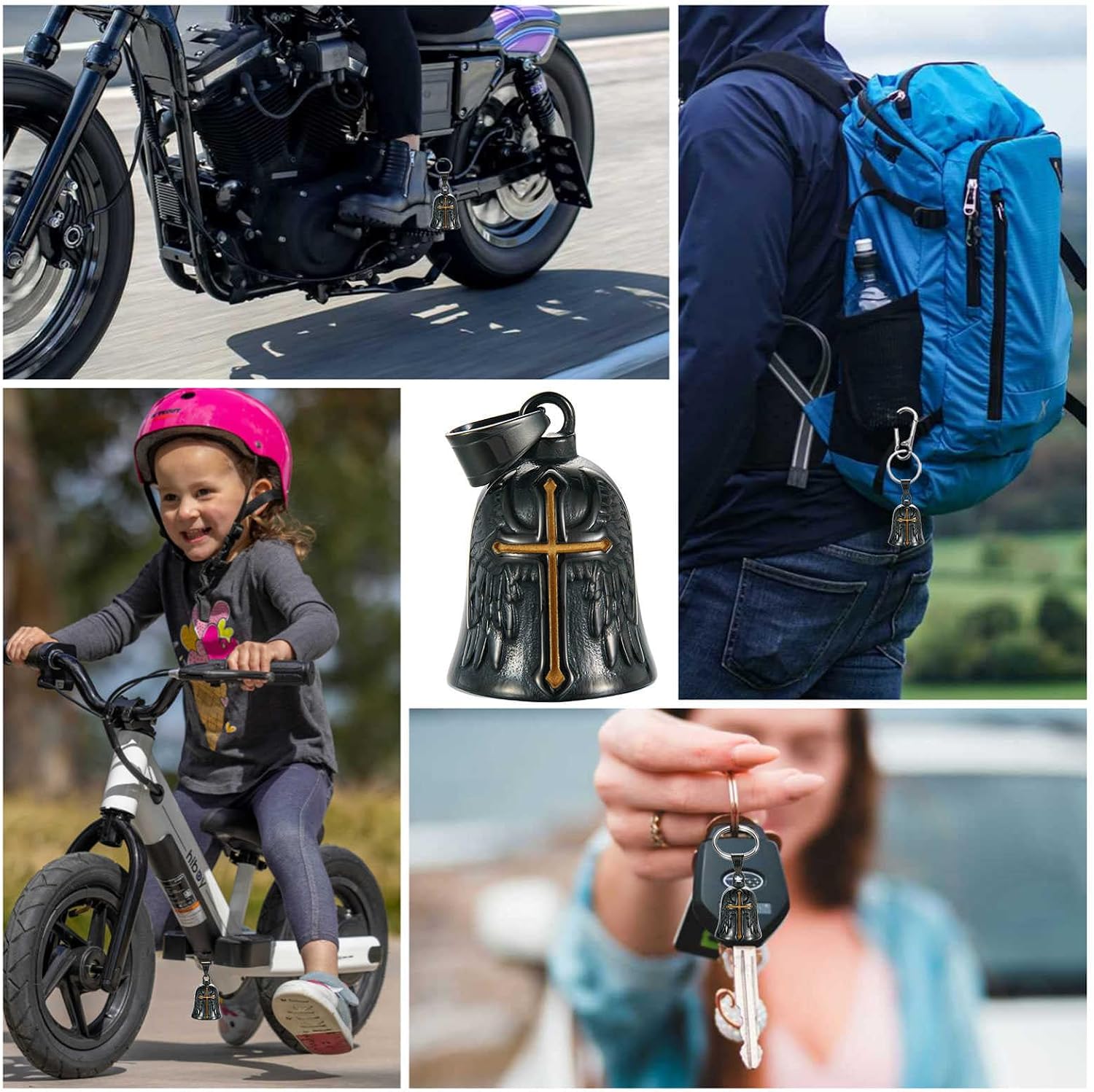 Motorcycle Bell Guardian Angel Gremlin Lucky Charm Gift For Riders image 5