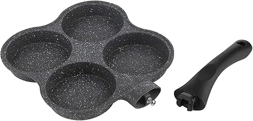 TOPINCN Non Stick Aluminum Pancake Omelet Pan Easy Demoulding High Safety Ergonomic Handle Premium Material Ideal for Breakfast