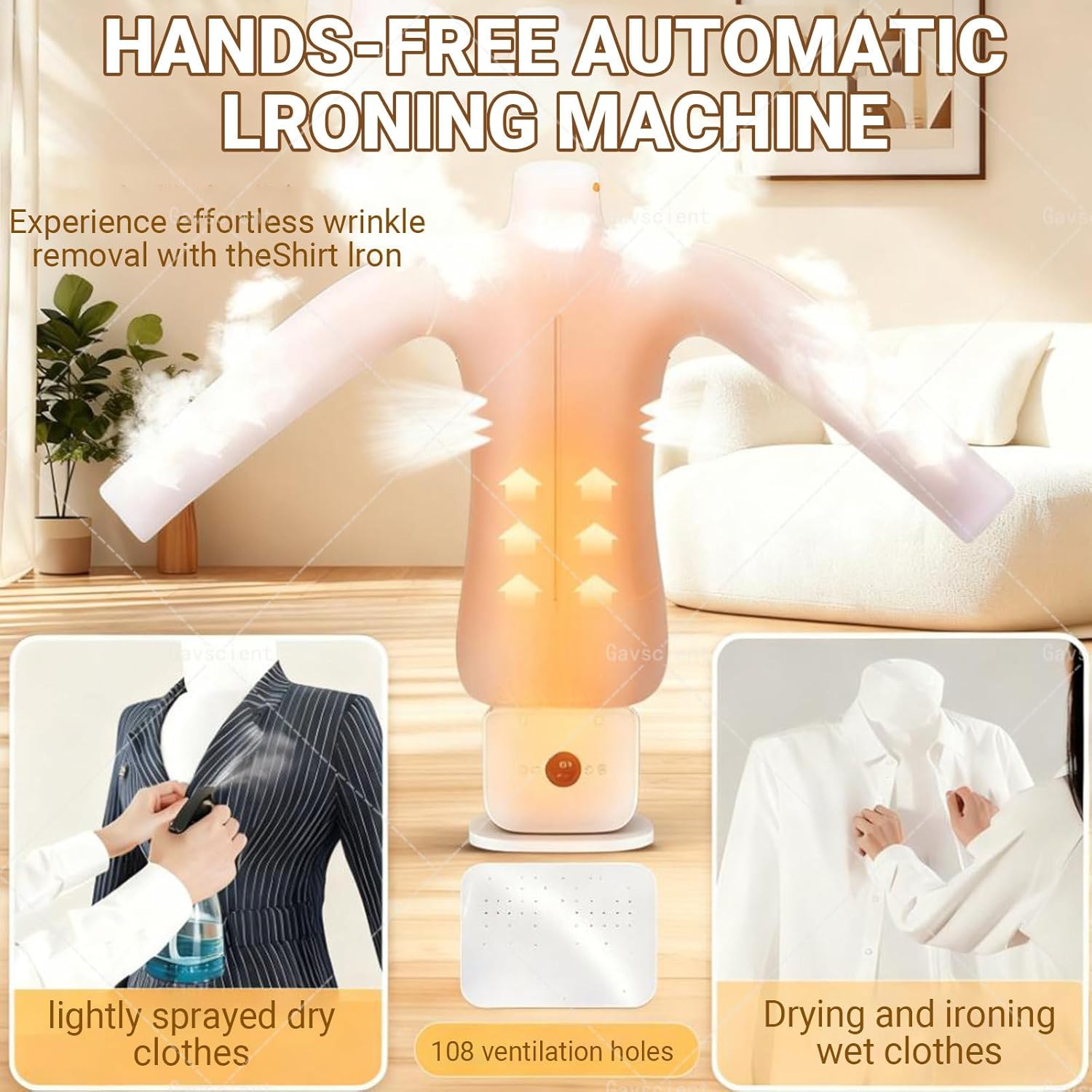 Automatic Hot Air Dryer, Upgraded Touched Ironing Machine, Large-Capacity Drying Hood, Ultra Quiet 8 Minutes Quick Ironed Dry A Large Number of Clothes and Shoes