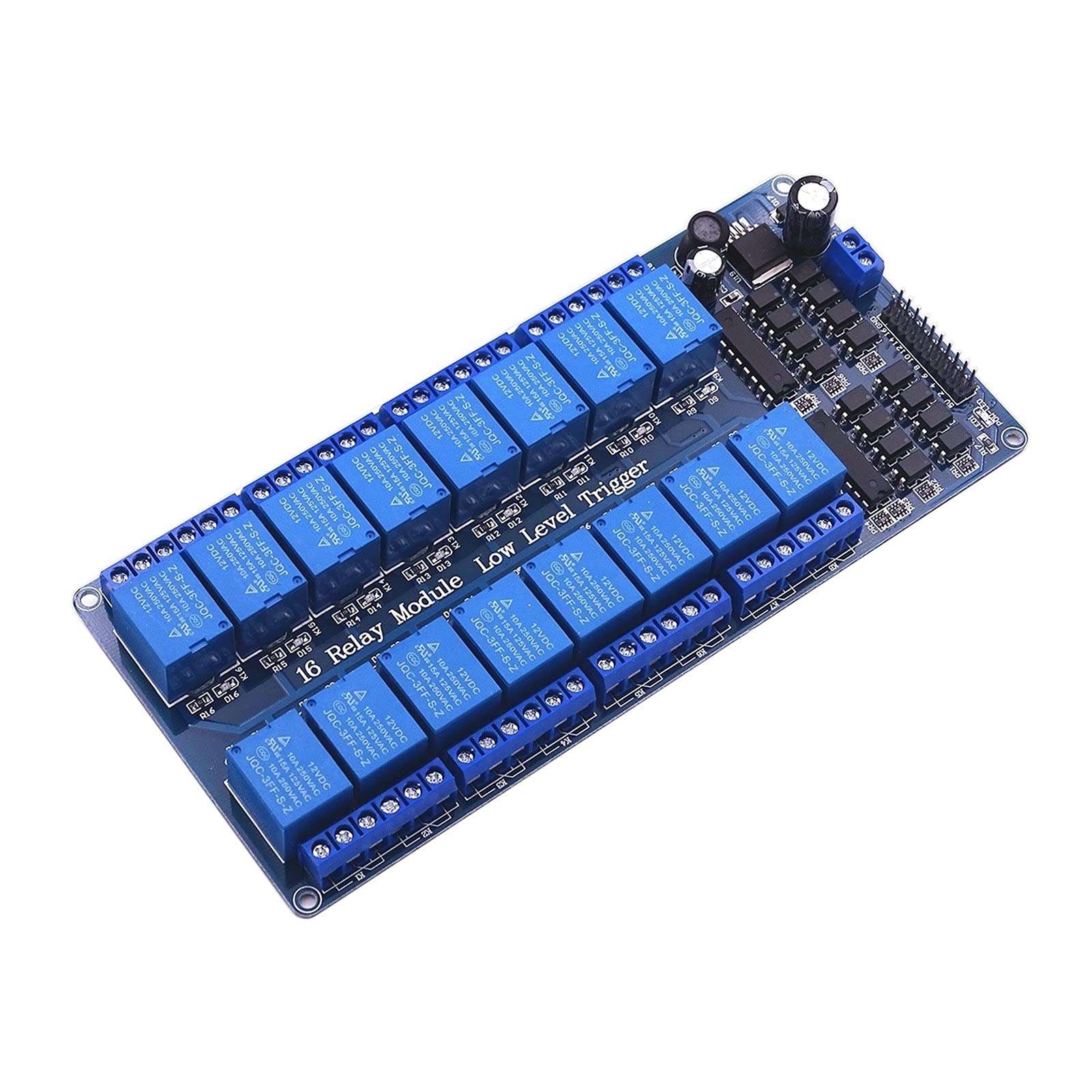 Relé de 16 canales 12V con optoacoplador LM2576 para microcontrolador 3