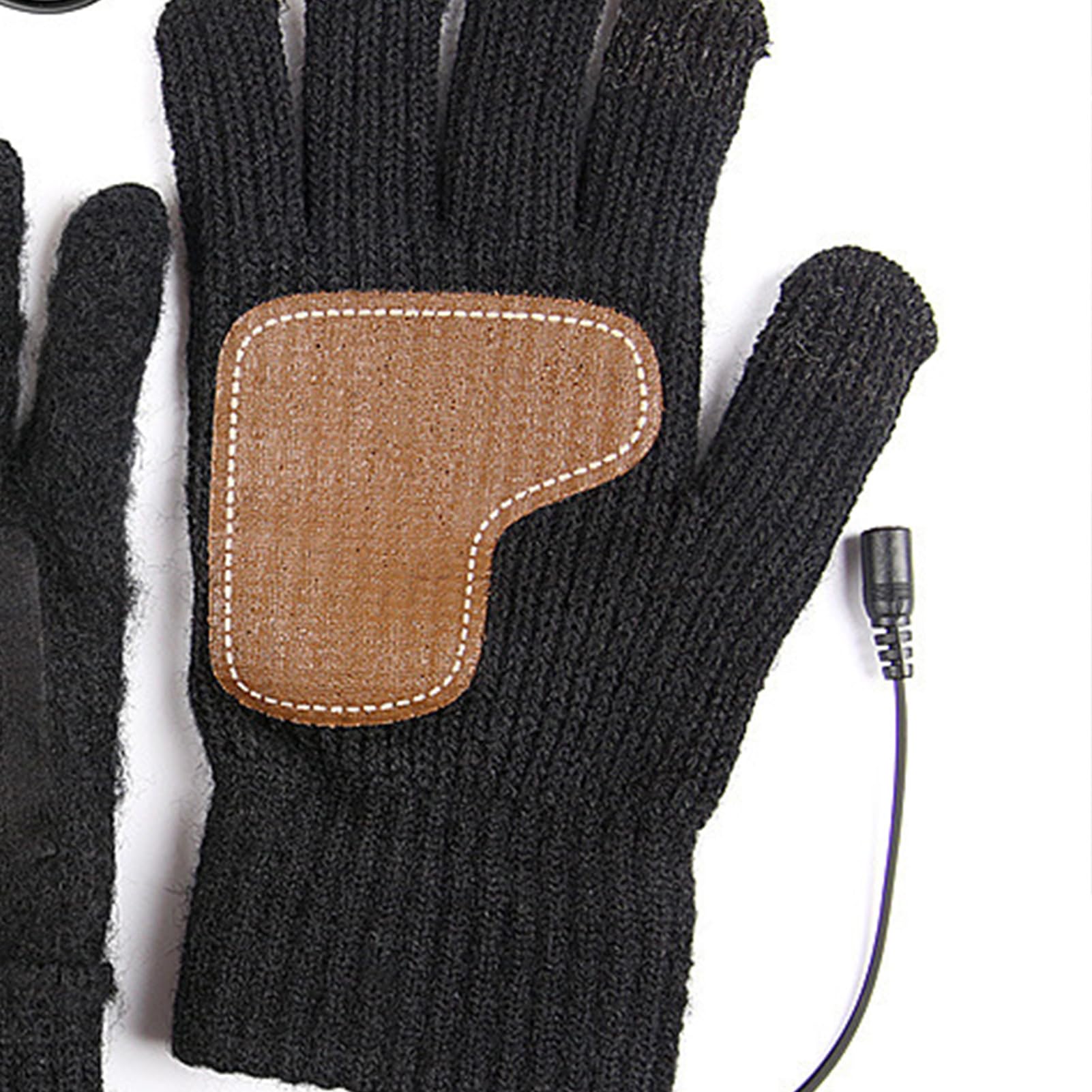 ZH1YFD Podgrzewane rękawiczki męskie - 23,5 x 9,5 cm 3 temp. Antypoślizgowe, zasilane przez USB, akumulatorowe rękawiczki elektryczne, ciepłe dla mężczyzn. Kobiety Na zewnątrz Praca w biurze. Dom