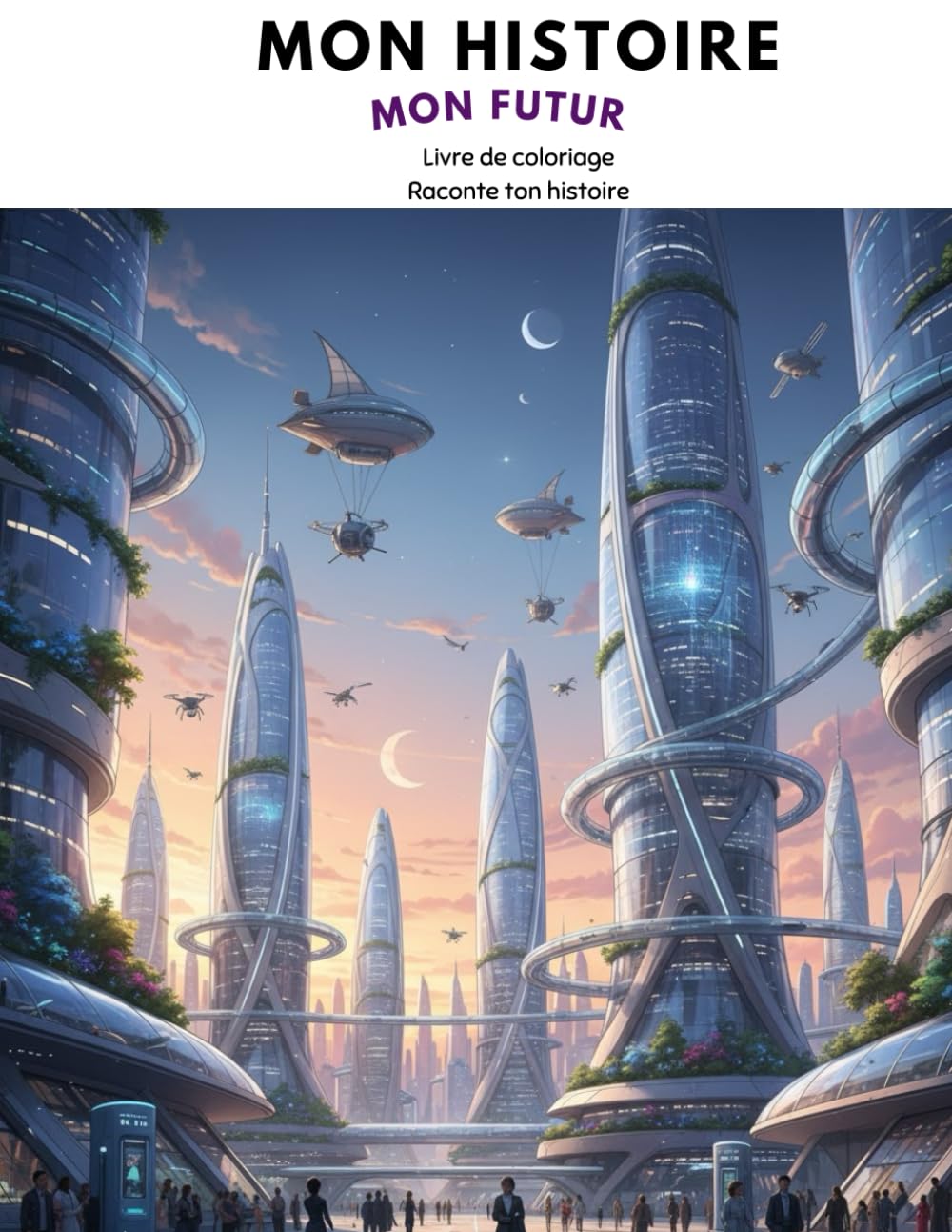 MON HISTOIRE : MON FUTUR: Livre de coloriage Raconte ton histoire