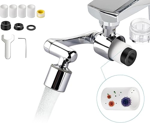 Filtro extensor de grifo giratorio de 1080 para fregadero, extensor de grifo para fregadero de baño, accesorio universal de pulverización de