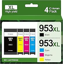 Coloran 953XL Compatible Cartridges for HP 953 953XL Multipack for OfficeJet Pro 7720 7740 8715 7730 8710 8718 8210 8720 8725 8728 8218 8719 8730 8740 (1 Cyan, 1Cyan, 11Yellow, 1Magenta, 4-Pack