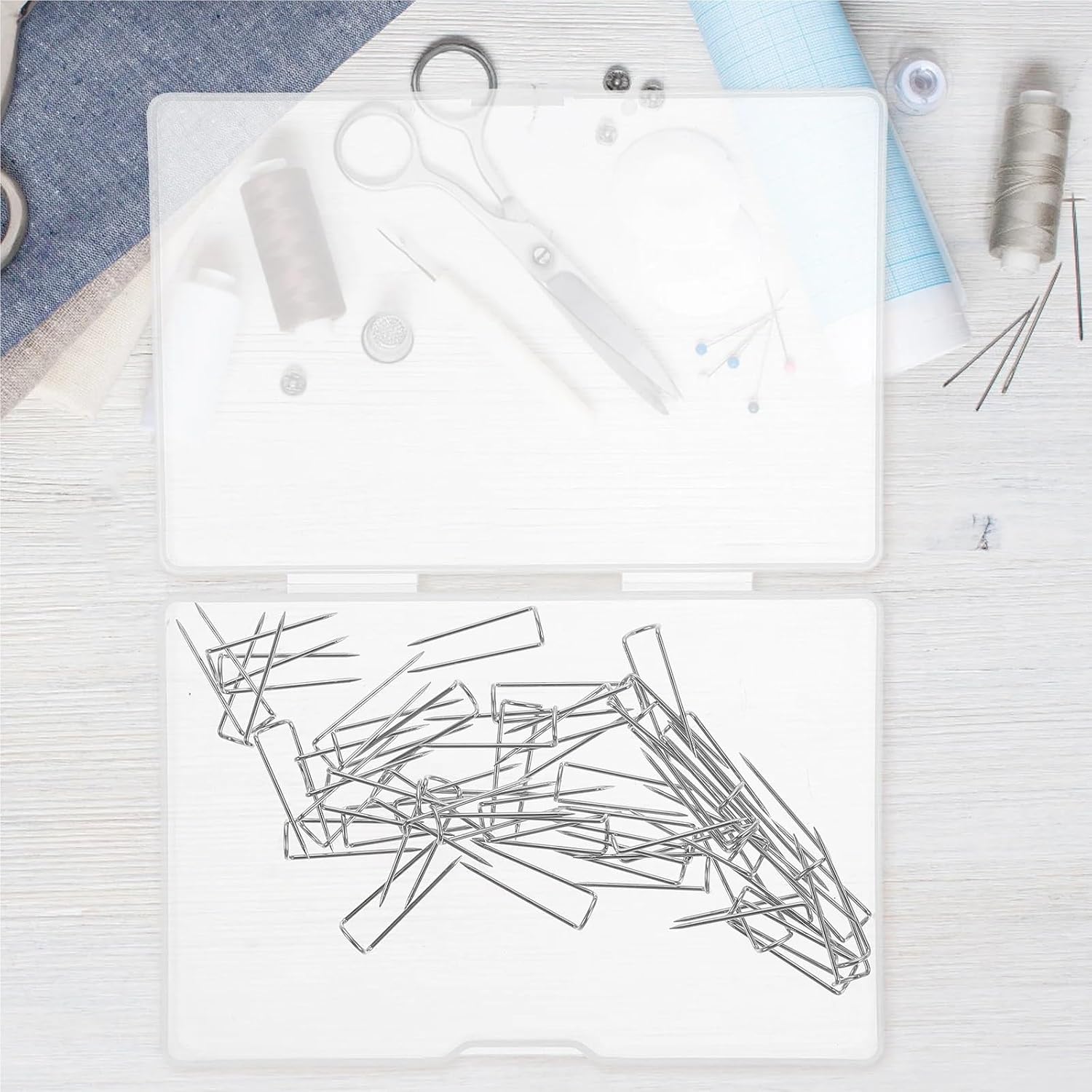 U-Pins U Shaped Sewing Pins Sturdy Stainless Steel Quilting Patchwork Cloth Positioning Needles for Garment DIY(200PCS)