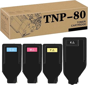 PUCIO TNP-80K TNP-80Y TNP-80M TNP-80C High Capacity Toner Cartridge Compatible For Konica Minolta C3320i Printers 4color
