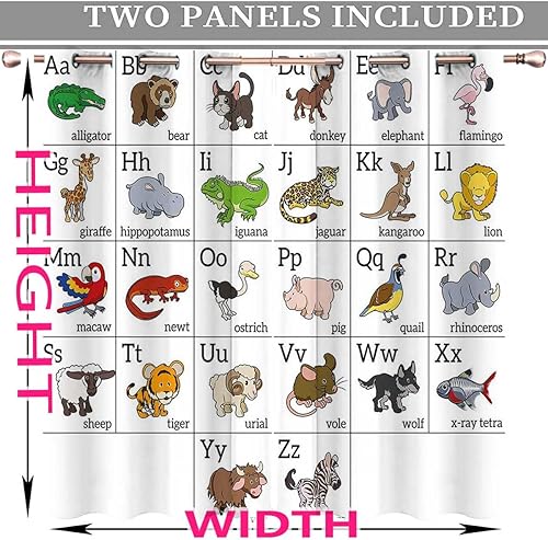 Miniatura 3 de Cortinas educativas para habitaciones, cortinas de privacidad para Ventanas de Cuarto 85 pulgadas de ancho por 85 pulgadas de alto