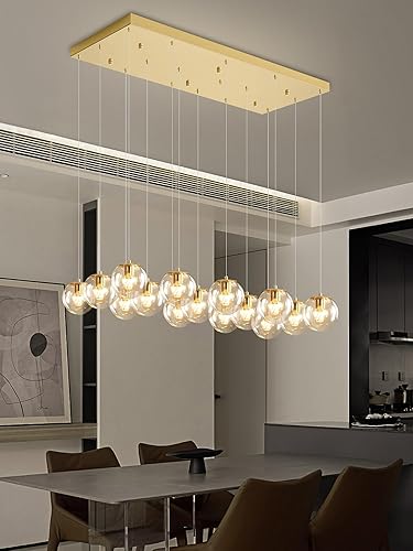 Miniatura 26 de Lámpara Colgante de Globo de Vidrio de 6 Luces Moderna Candelabro de Globo de Vidrio Gris Humo Grandes Candelabros para Techos Altos Entrada Luz