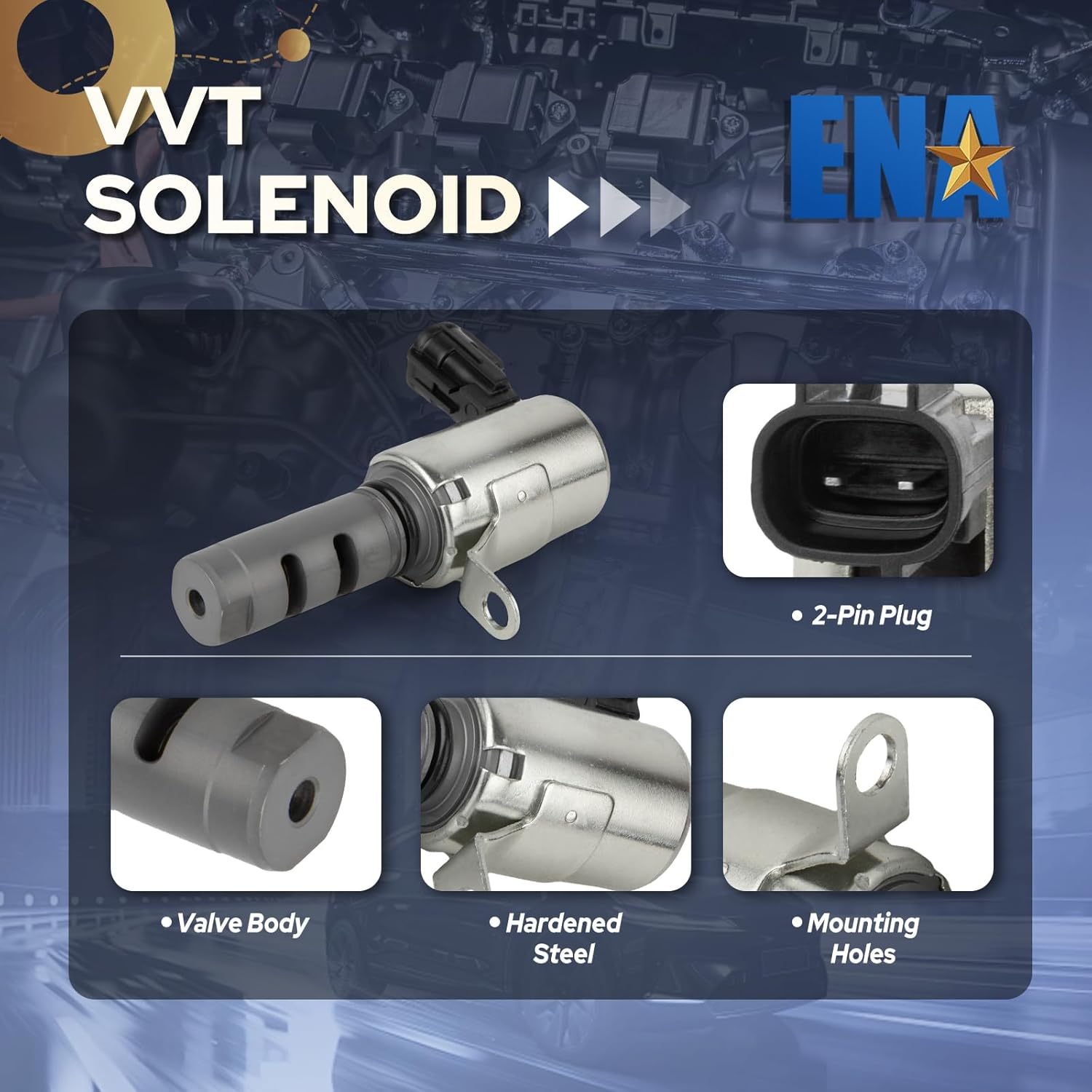 ENA Engine Variable Valve Timing Solenoid VVT Compatible with Subaru Outback Forester Impreza Legacy B9 Tribeca 2005-2012 Intake Exhaust Camshaft Position Actuator Solenoid for 917-246 Set of 1