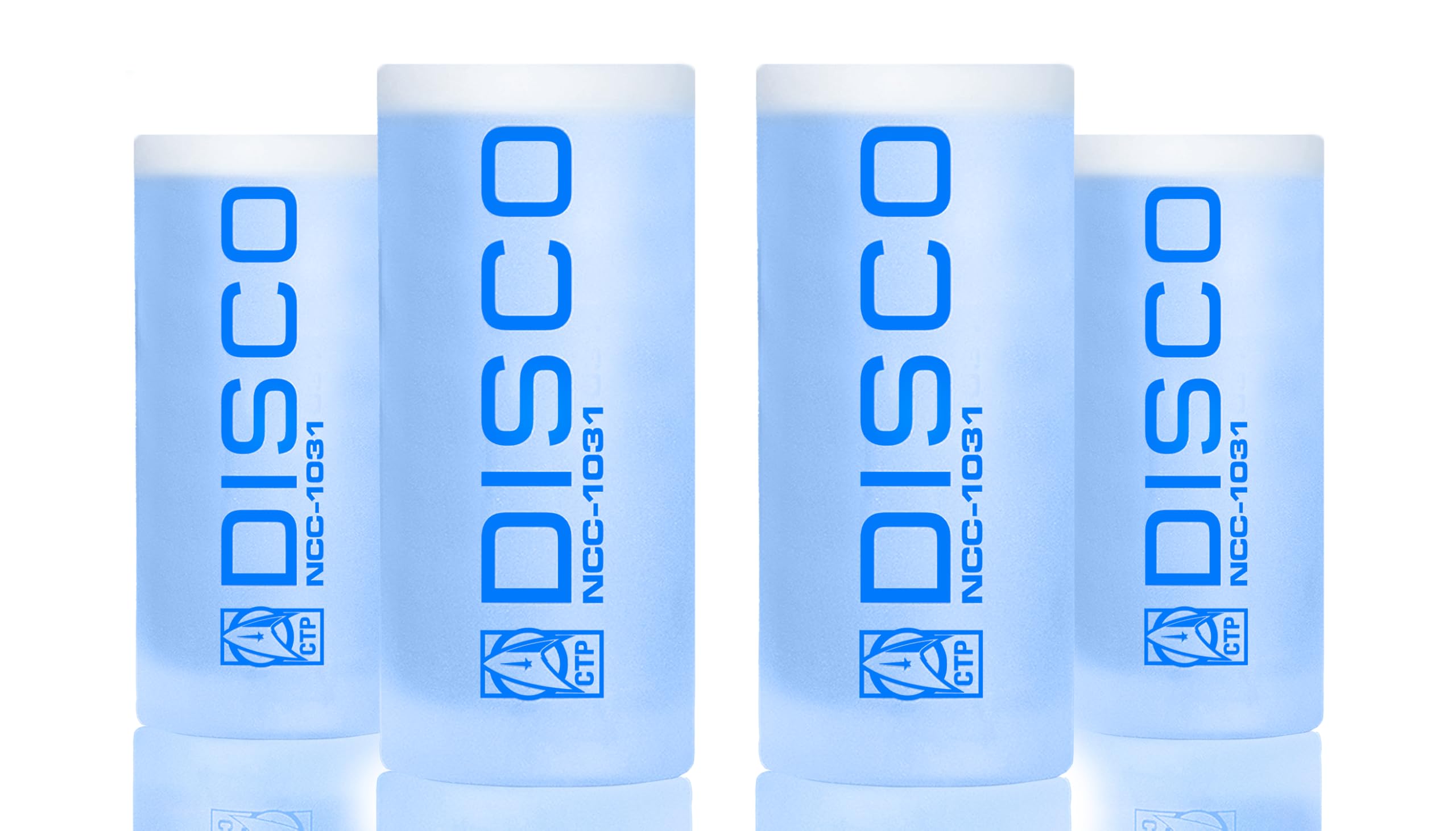 STAR TREK Discovery Etched Highball Glass - Officially Licensed, Premium Quality, Handcrafted Glassware, 10oz Set of 4 - Birthday Collectible Gift for Series Lovers