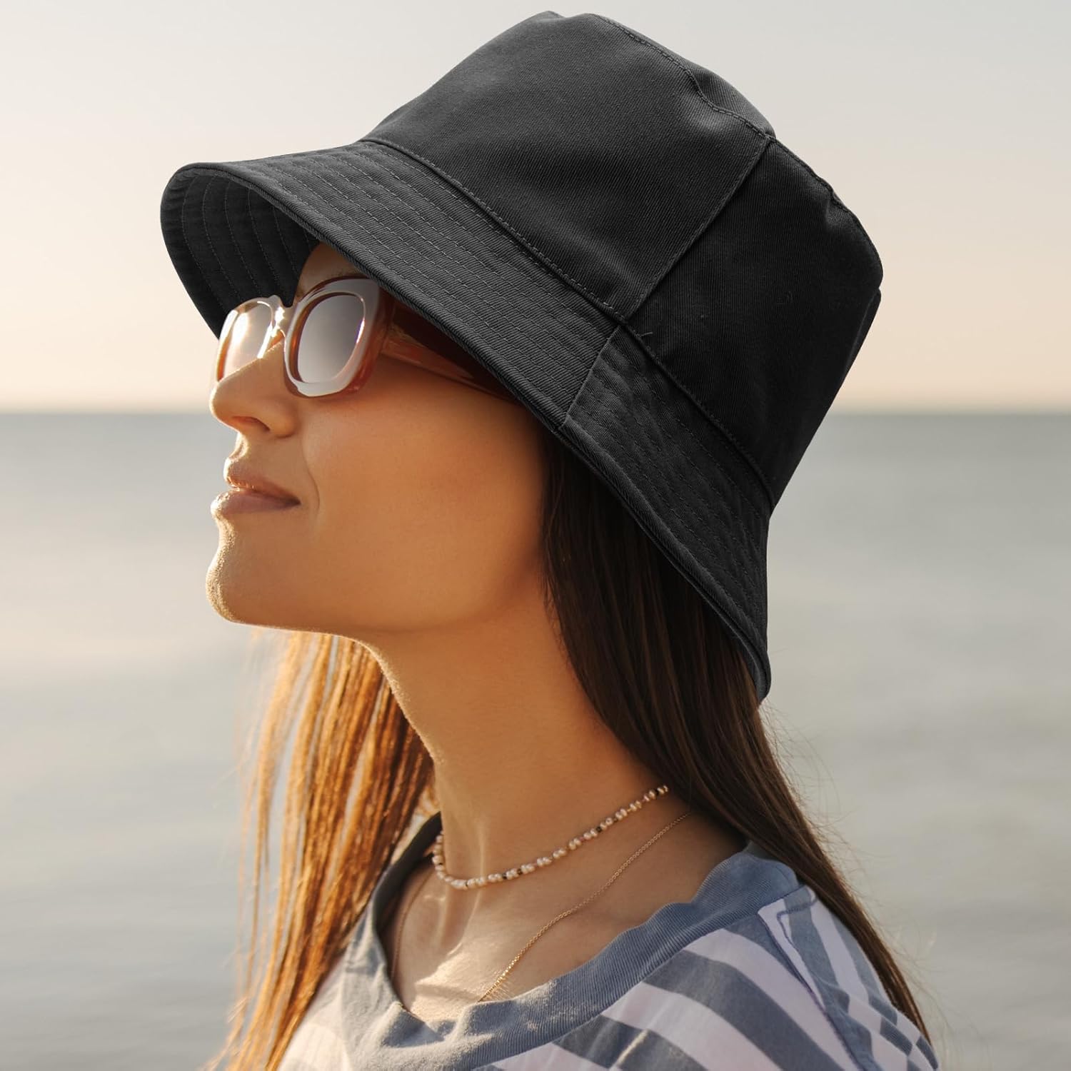 Funny Duck Bucket Hat Fisherman Hat Beach Travel Sun Hat Outdoor Cap for Unisex Men Women - Image 3