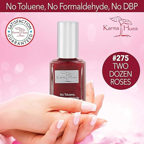 Miniatura 5 de Karma Organic Esmalte de uñas natural, no tóxico, pintura de uñas vegana y libre de crueldad (dos docenas de rosas)