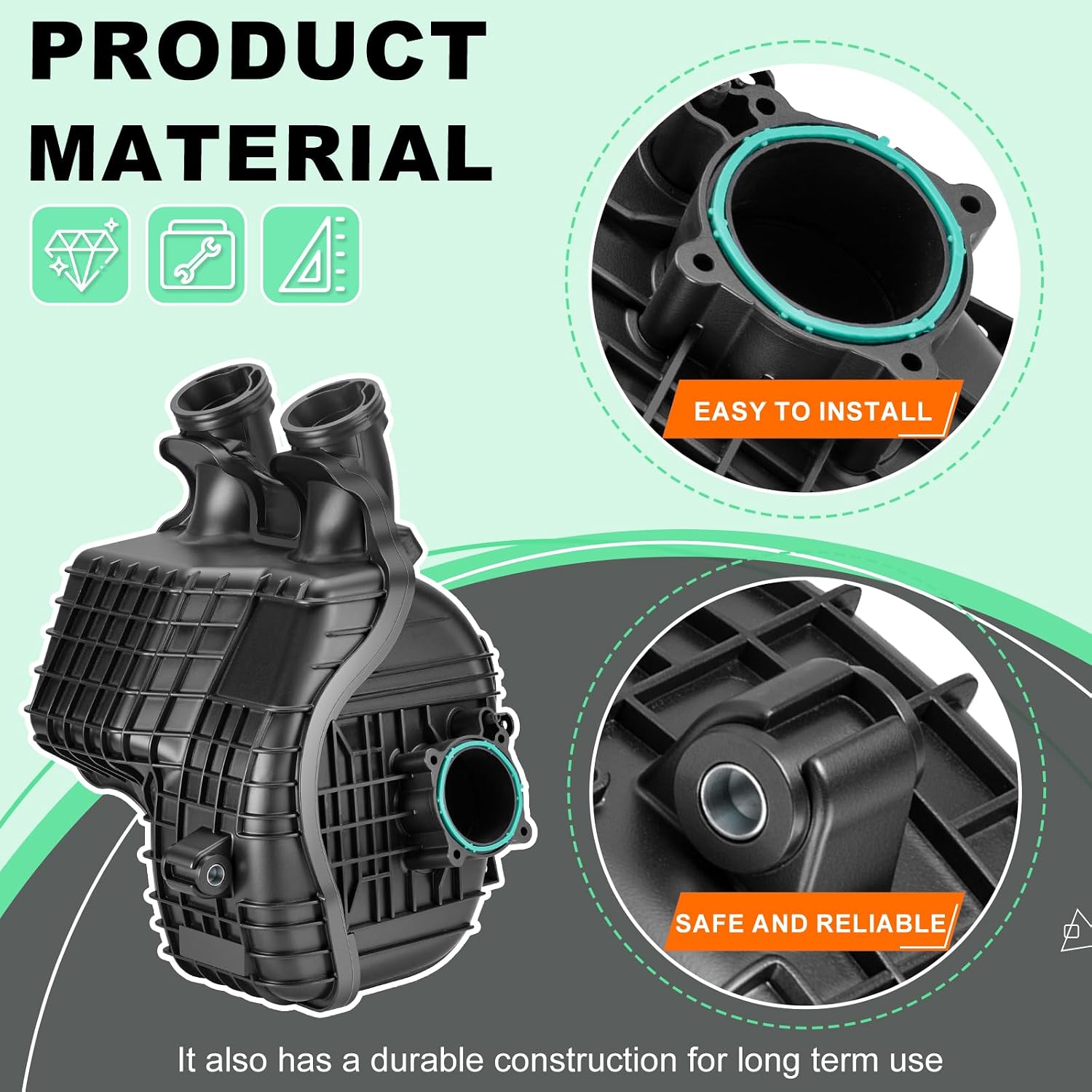 Air Box Intake Manifold 1205891 1205892 For Polaris 2019-2024 General ACE Ranger RZR 900 1000 S XP