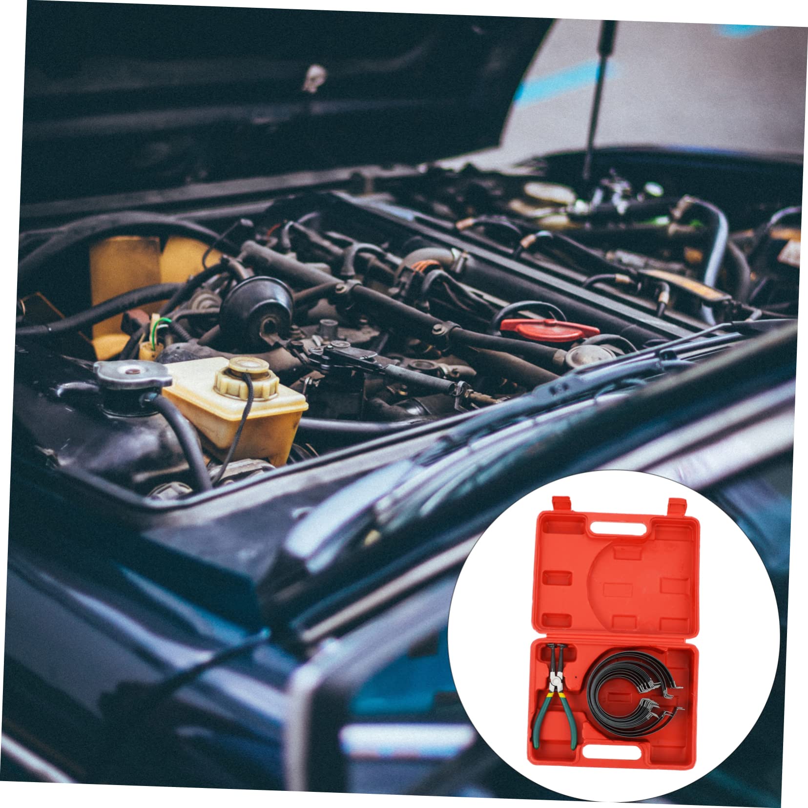 Mikinona 1set Compressore Anelli Pistone Per Motori Auto e Strumento Carbonio Con Pinze Per Installazione Cilindri