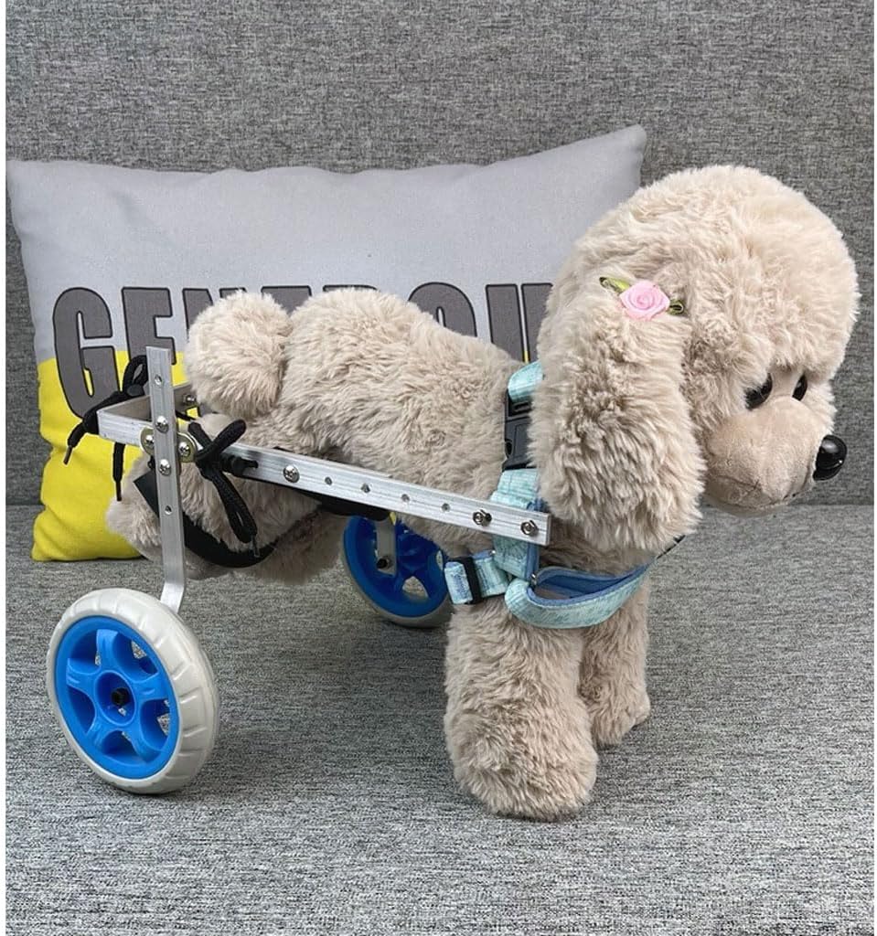 Lightweight Adjustable Dog Wheelchair - Aluminum Cart for Disabled Pets, Ideal for Hind Legs Rehabilitation & Training, Perfect for Dogs with Mobility Issues