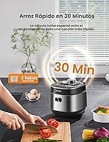 Vista 4 de COMFEE' Arrocera compacta 8 tazas cocidas/4 tazas sin cocinar, multicocción 9 en 1, máquina de arroz rápida, vapor, arroz integral, granos