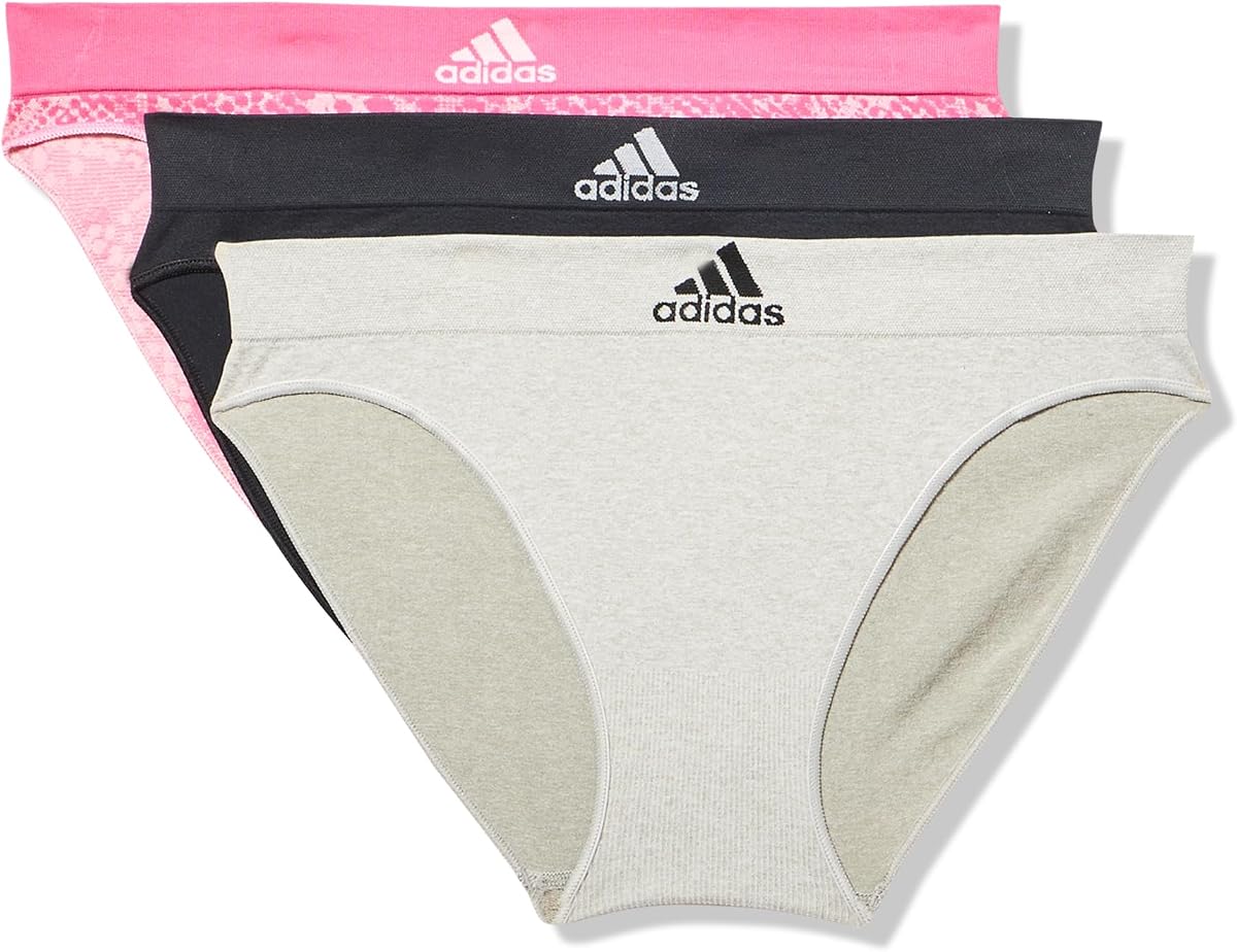 Paquete múltiple de ropa interior de bikini sin costuras adidas para mujer