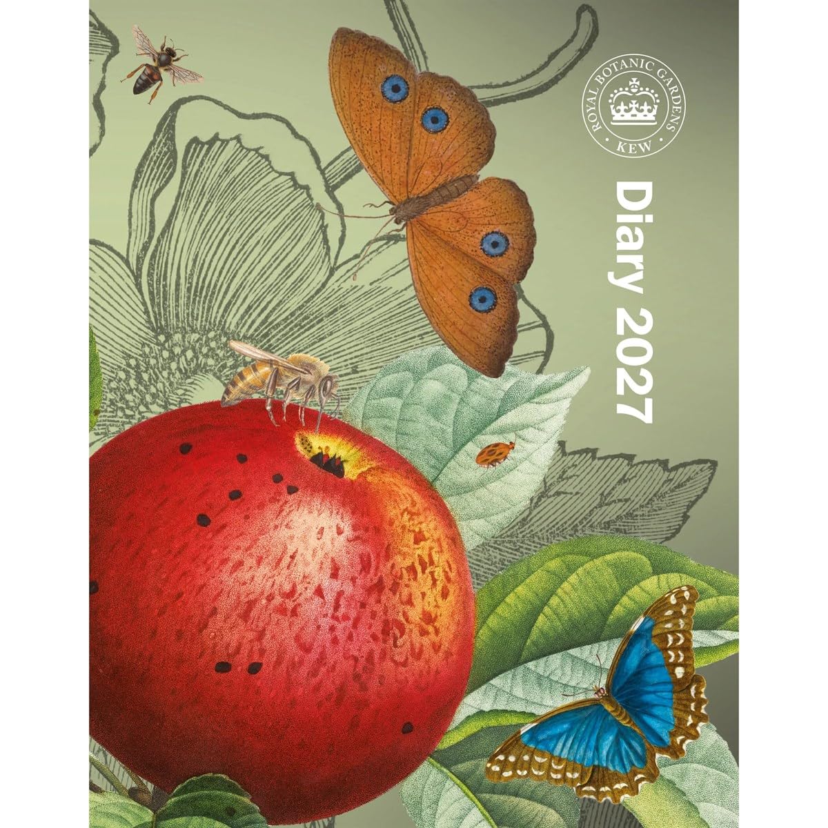 Carousel Worldwide 2027 Royal Botanic Gardens Diary, Week to View, Deluxe Hardback