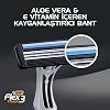 BIC Flex 3 Men's Razor 6-Piece Blister (3 Blades), 3 Blades That Can Move Independently of Each Other, Playing Head, Enriched Lubricating Gel Strip with Aloe Vera