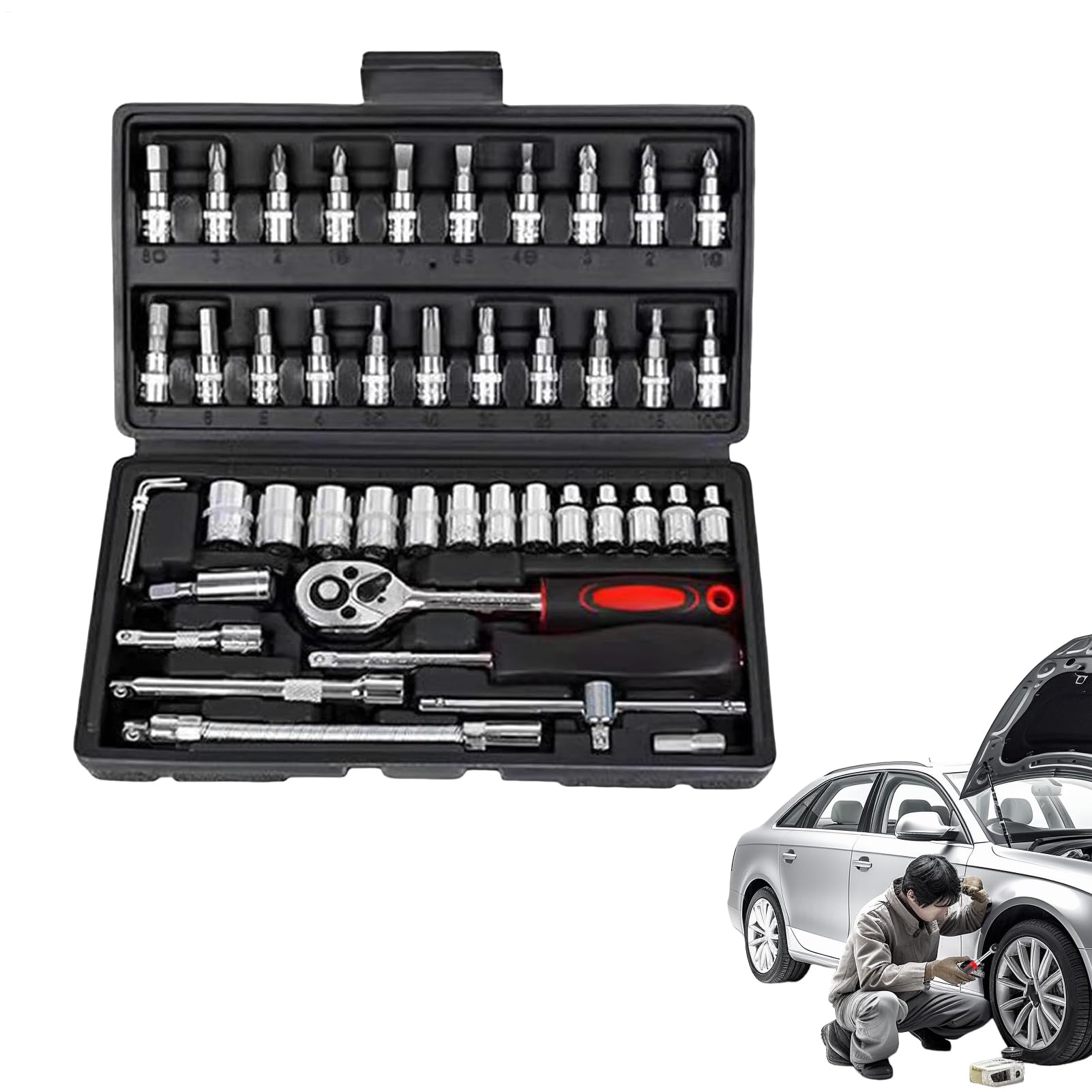 Set de clés à cliquet électriques avec batterie pour travaux de construction et mécanique