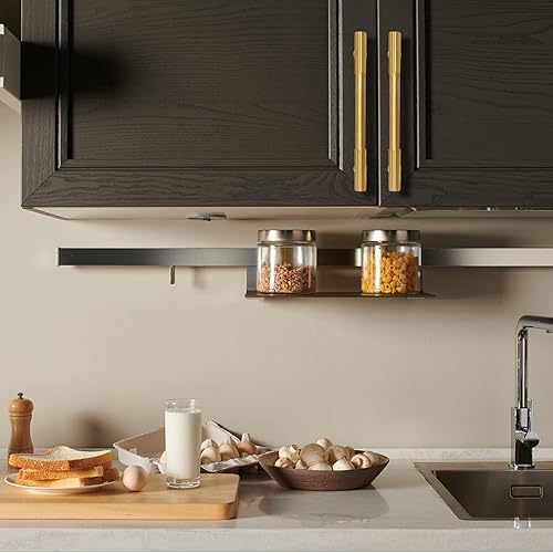 Miniatura 4 de RZDEAL 4 tiradores de gabinete de latón macizo, centros de agujeros de 4 pulgadas para manijas de armario de cocina, tiradores modernos de cajón,