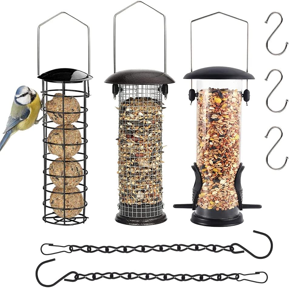 Restorgan bird feeder set of 8 stainless steel