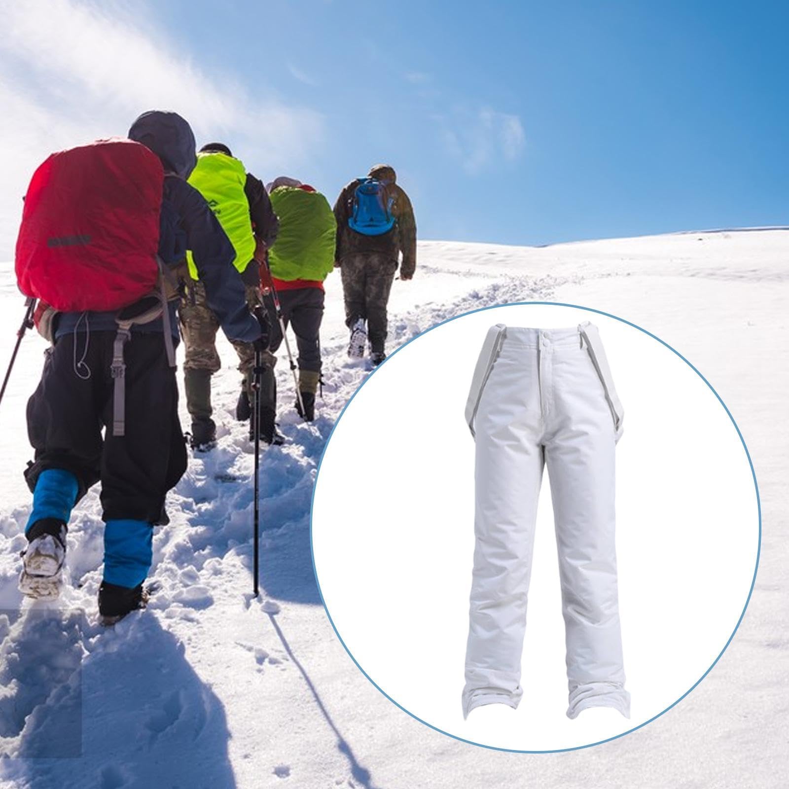 harayaa Pantalón de Esquí para Mujer con Tirantes Regulables Tejido Impermeable Y Acolchado Térmico para Mantener El Adecuado para Esquí Snowboard