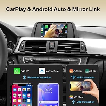 Linux Wireless CarPlay Retrofit Kit for BMW CIC System 1s 3s 5s 6s 7s X1 X3 X5 X6 Z4,E60/E61/E81/E90/F07/F10/F11 2008-2012,E84/E71/F25/E70 2009-2013, Supports Android Auto, Mirror Link & OEM Cameras