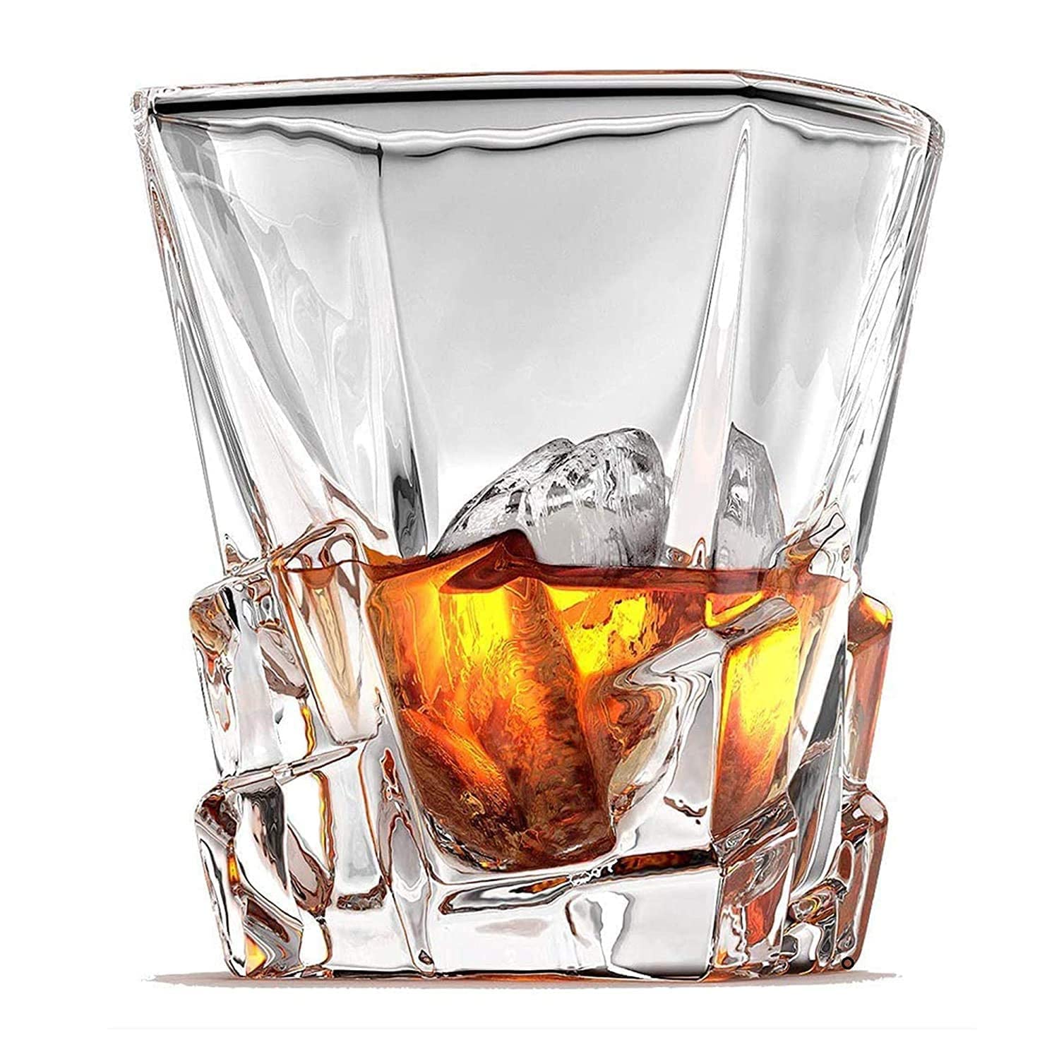 ROCKFORD Italian Premium Whiskey Glasses Set of 2, 300ML, Transparent, Old Fashioned Barware Tumbler for Scotch, Vodka, Bourbon, Liquor, Cocktail, Square Crystal Glass for Stylish Drink Presentation — Amazon image 25