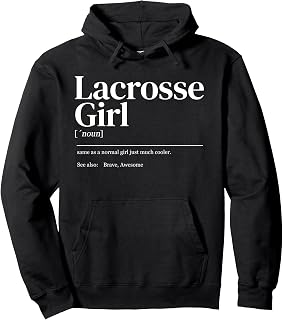 Funny Lacrosse quote definition woman girl Pullover Hoodie