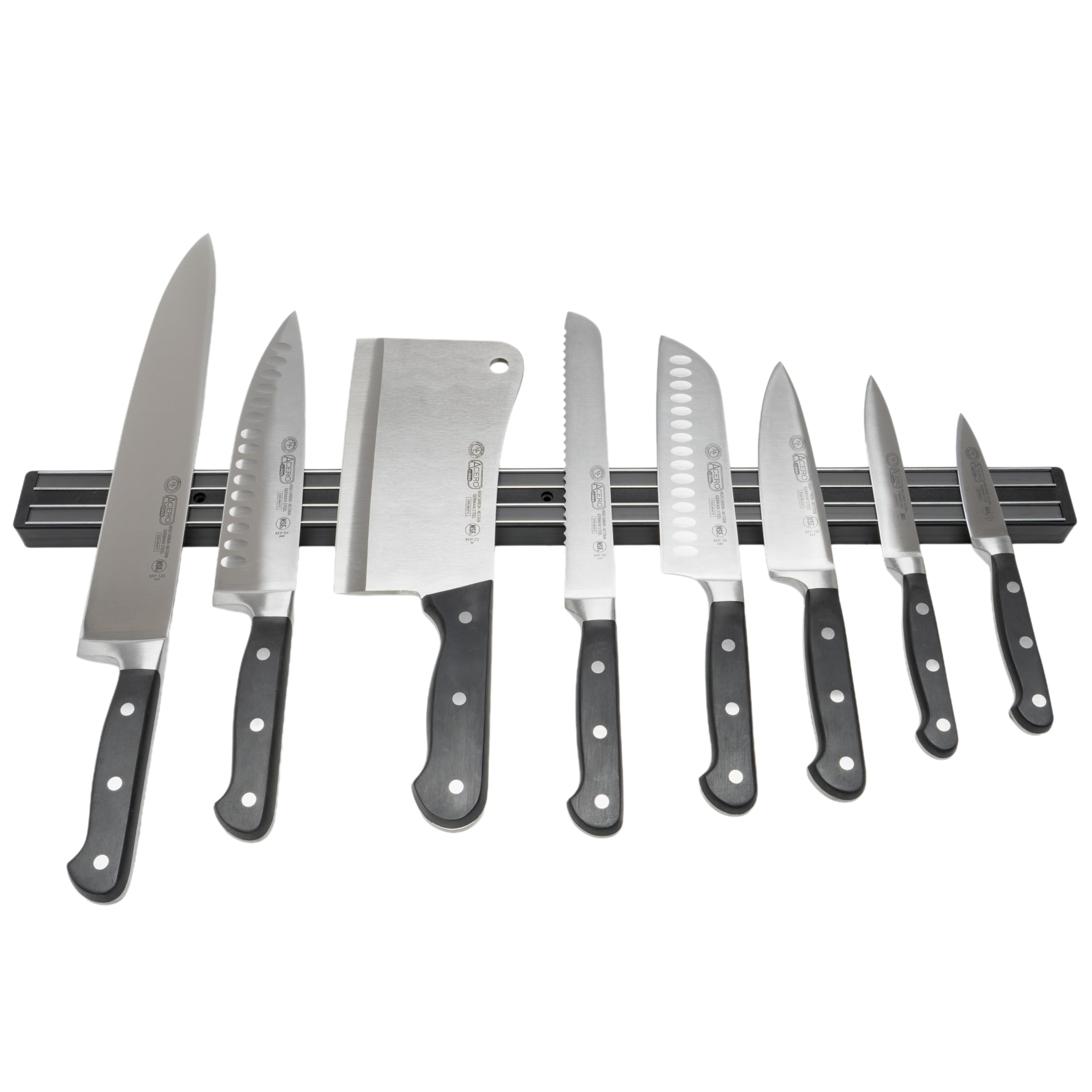 Winco 24" / Plastic Base / Black Magnetic Knife Strips