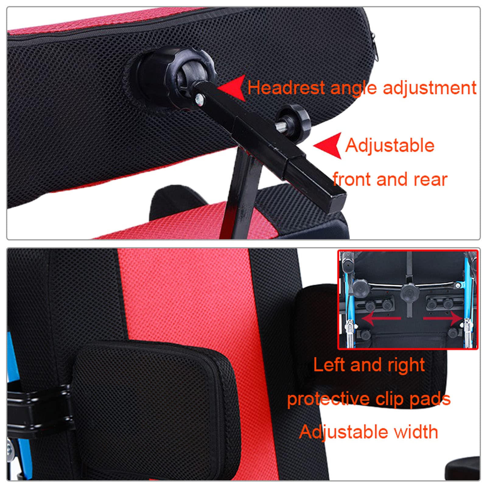Silla de Ruedas Ultraligera con Respalto Reclinable para Discapacitados - Silla de Ruedas Manual Plegable Y Ajustable/46Cm