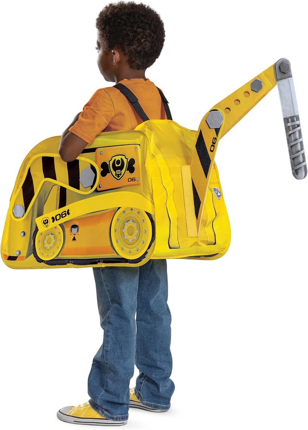 Disguise Paw Patrol Rubble Buldozer Costume, Official Paw Patrol Popout Rublle Costume with Detachable Accessory, One Size Child