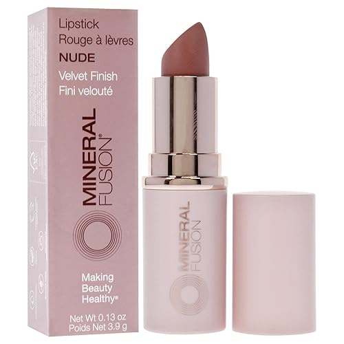 Miniatura 3 de Mineral Fusion Lápiz labial con acabado aterciopelado, color nude para mujer, lápiz labial de 0.13 oz