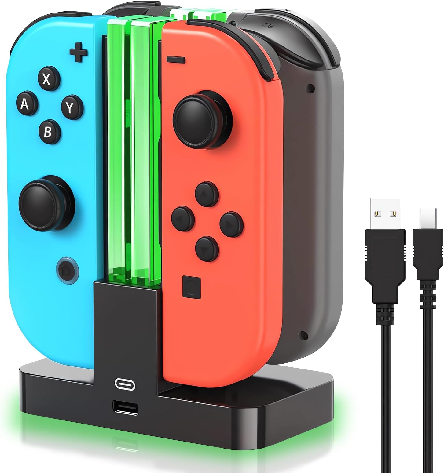 RGB Charger Dock for Nintendo Switch 2 2025- with Cooling Fan,8 in 1 Switch 2 Chagrer Dock for Joycon 2/1 , Dual-Direction Charging, LED Indicators, Magnetic Charge Switch2 Accessories RGB Charger Dock for Nintendo Switch 2 2025- with Cooling Fan,8 in 1 Switch 2 Chagrer Dock for Joycon 2/1 , Dual-Direction Charging, LED Indicators, Magnetic Charge Switch2 Accessories