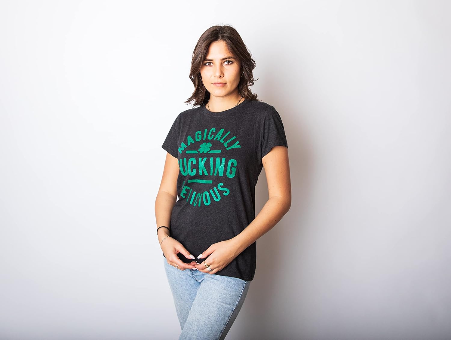 Womens Saint Patricks Day T Shirts Funny Shenanigans Clover Graphic Tees for Women - Image 8