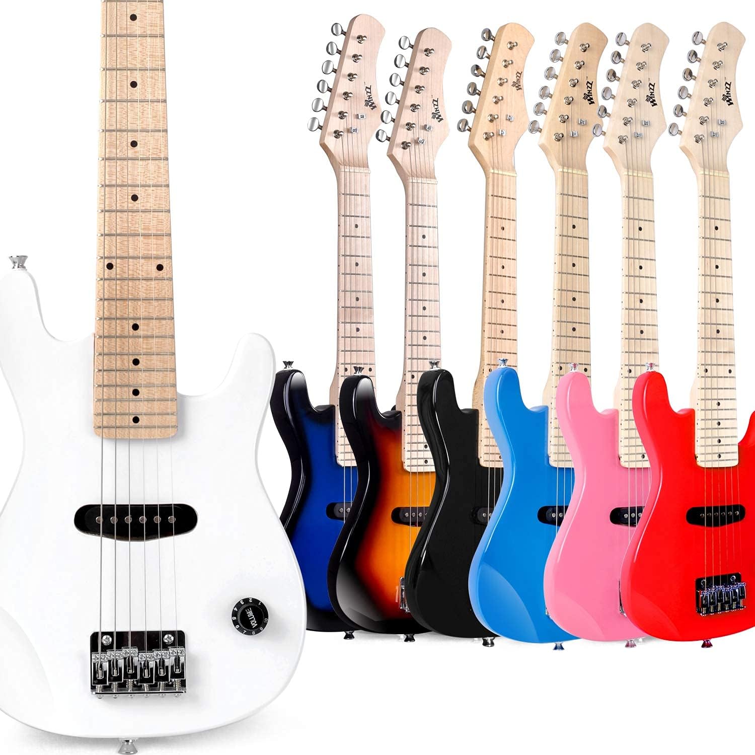 ZENY 30" Kids Electric Guitar Starter Kit With 5W Amp, Gig Bag, Strap, Cable, Picks - Blue