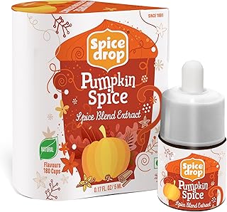 Spice Drop Pumpkin Spice Extract - Up to 180 Drops Per Bottle | Coffee, Cooking, Baking, Dessert | Rich In Quality And Aroma | No Added Color or Preservative | Vegan , Pack of 1