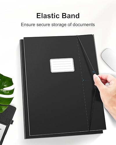 Miniatura 2 de JiaWei Cajas de almacenamiento de 12 unidades, cajas de archivos con tapas y elástico, carpeta de archivos gruesa de 0.4in, carpeta A4 resistente,