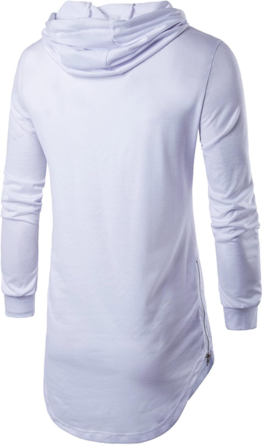 Mens Hipster Hip Hop Long Sleeve Zipper Fashion Hoodies Sweatshirt - Image 3